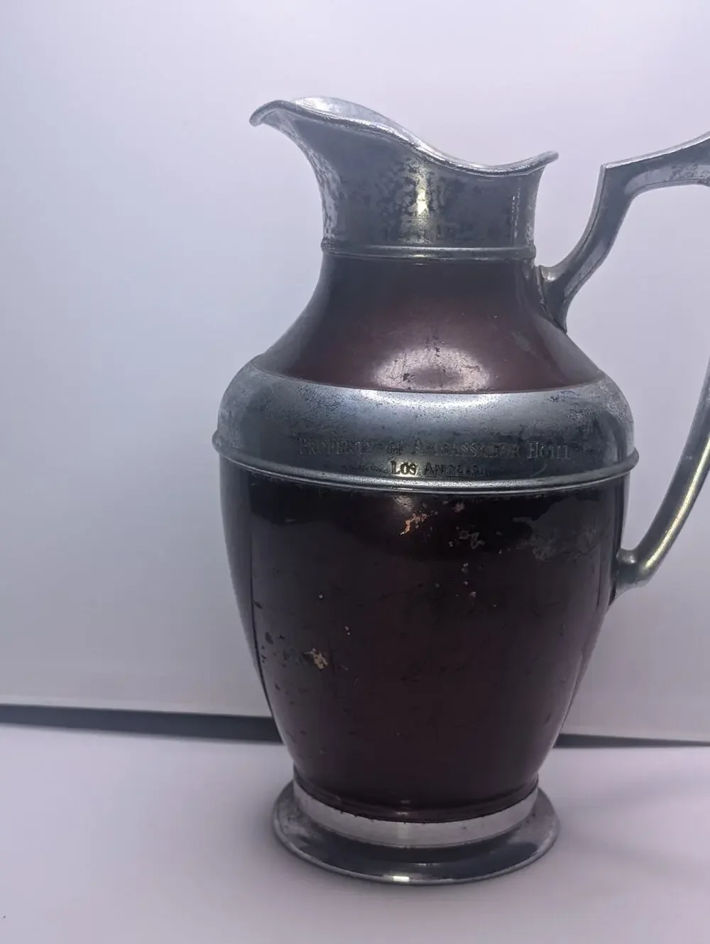 Vintage Ambassador Hotel Los Angeles Stanley Insulated Water Pitcher Hotelware